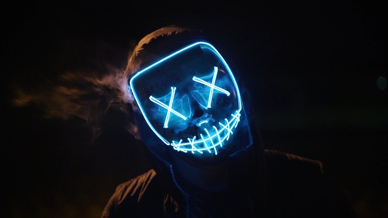 mask, photography, hd, neon, 4k
