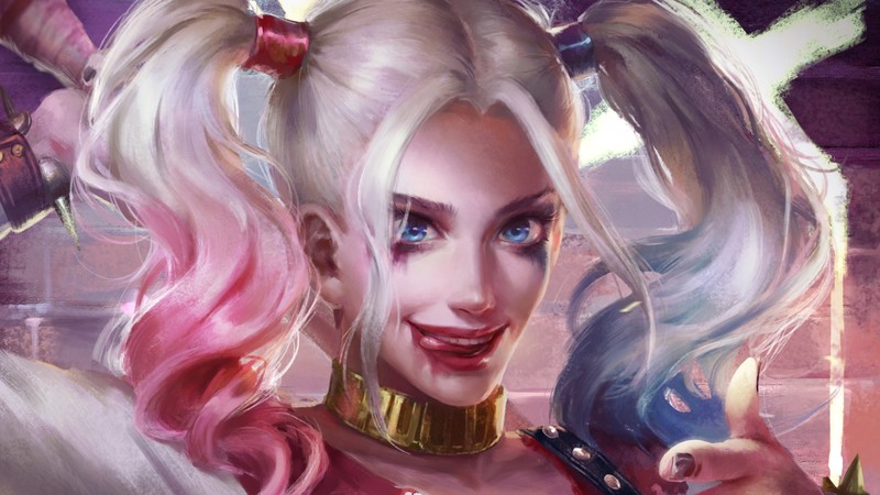 harley quinn, supervillain, artist, artwork, digital art, hd, artstation