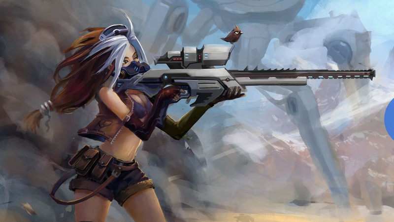 fantasy girls, sniper, artist, artwork, digital art, hd, 4k, artstation