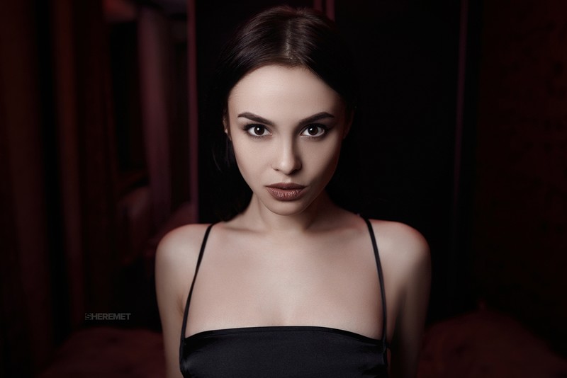 model, brunette, depth of field, girls, hd