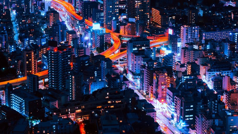 tokyo, world, cityscape, neon, lights, hd