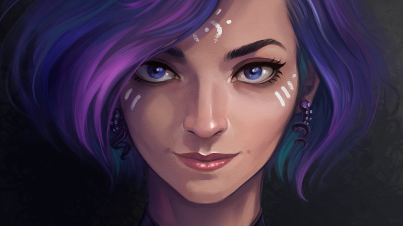 purple, artist, artwork, digital art, hd