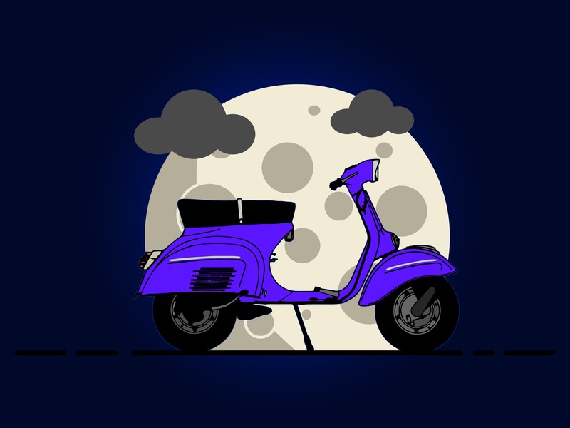 scooter, minimalism, minimalist, artist, artwork, digital art, hd, 4k, 5k, 8k, 10k