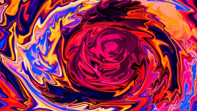 ripples, stains, colorful, wavy, 4k