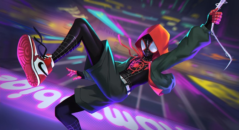 spiderman into the spider verse, spiderman, movies, hd, superheroes, artwork, artist, digital art, artstation
