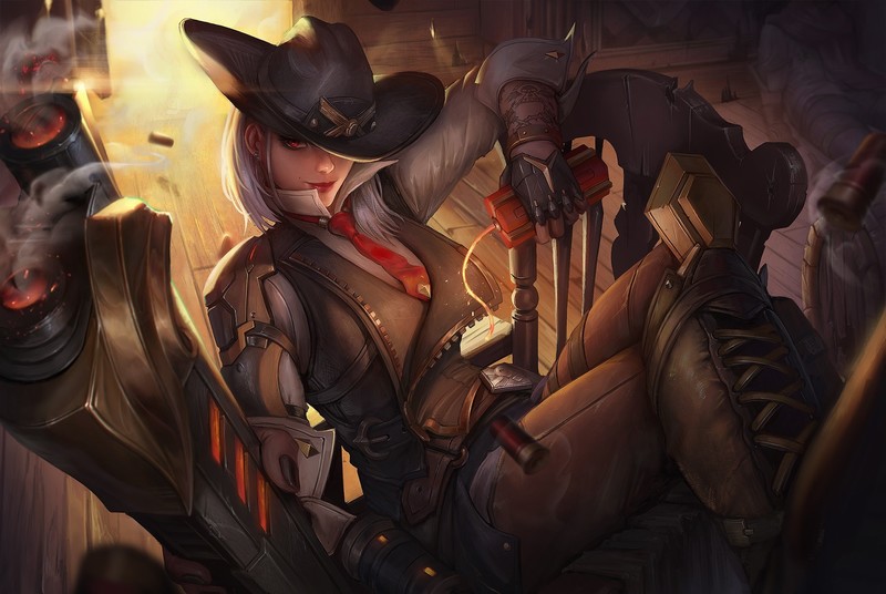 ashe overwatch, overwatch, games, hd