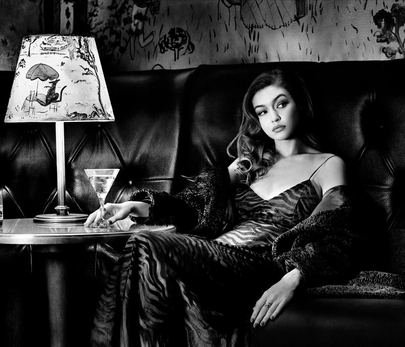 gigi hadid, celebrities, girls, model, hd, monochrome