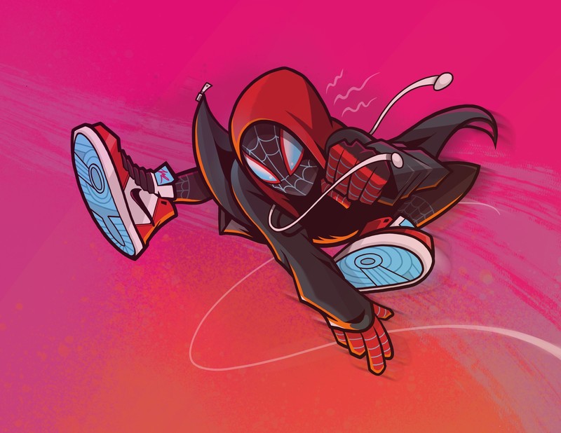 spiderman into the spider verse, spiderman, movies, hd, 4k, superheroes, artwork, artist, digital art, behance
