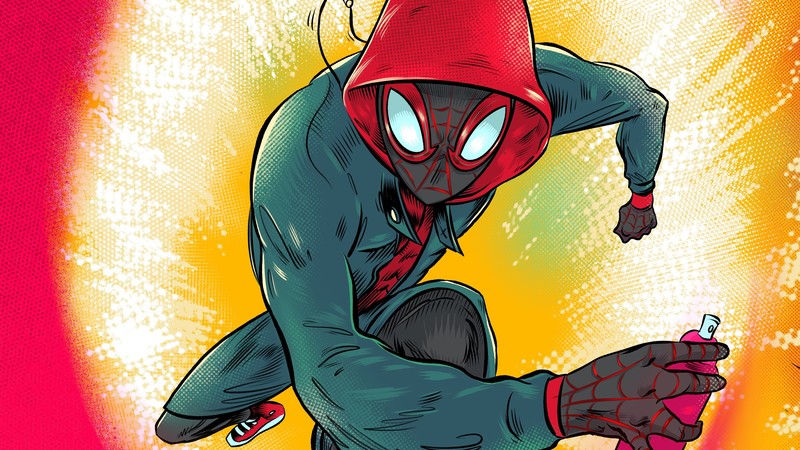spiderman into the spider verse, spiderman, hd, 4k, superheroes, artwork, artist, digital art, behance