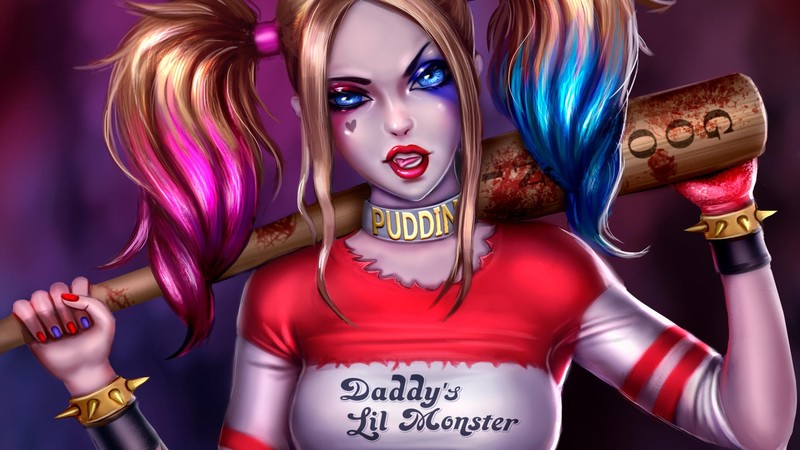 harley quinn, artwork, hd, superheroes, deviantart