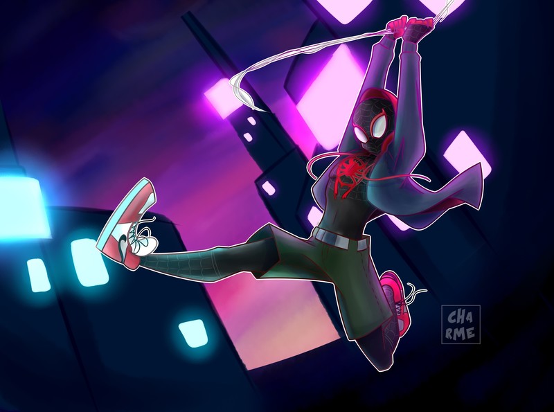 spiderman into the spider verse, spiderman, hd, 4k, superheroes, artwork, artist, digital art, behance