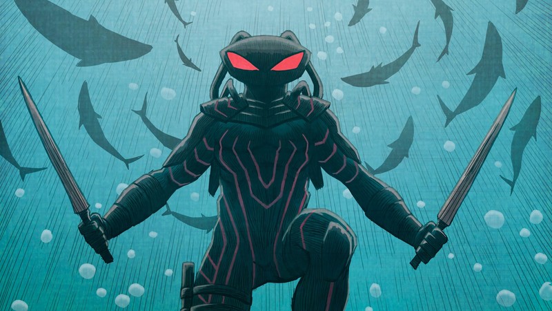 black manta, hd, artwork, digital art, artwork, superheroes, deviantart
