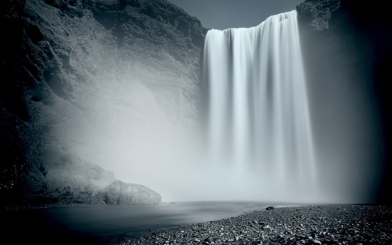 waterfall, photography, nature, hd