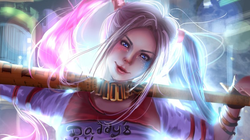 harley quinn, supervillain, artist, artwork, digital art, hd, deviantart