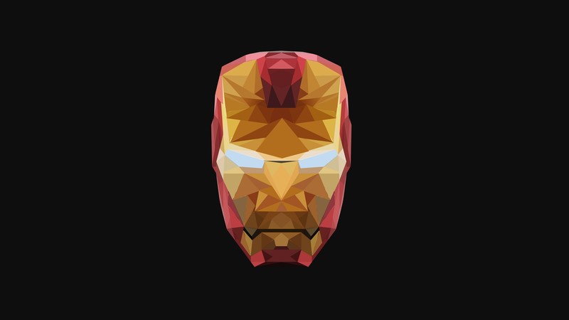 iron man, low poly, superheroes, hd, 4k, behance