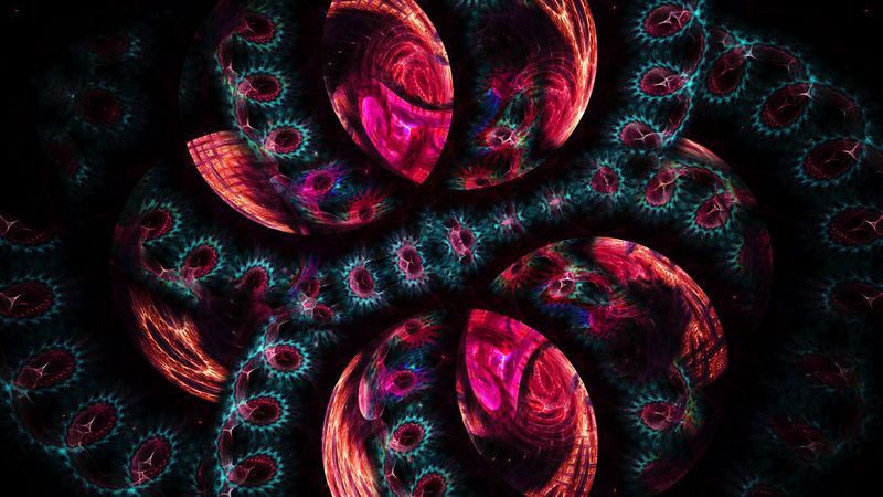 fractal, abstraction, pattern, tangled, colorful, 4k