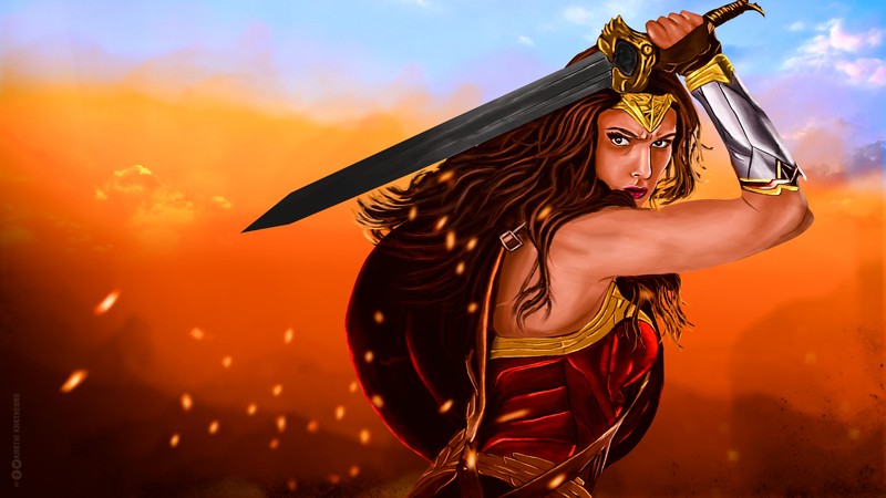 wonder woman, hd, 4k, superheroes, artist, artwork, behance, digital art