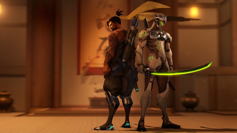genji overwatch, hanzo overwatch, games, artist, artwork, digital art, deviantart, 4k