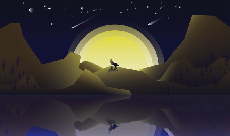 artist, artwork, wolf, hd, 4k, behance, minimalism, behance, digital art