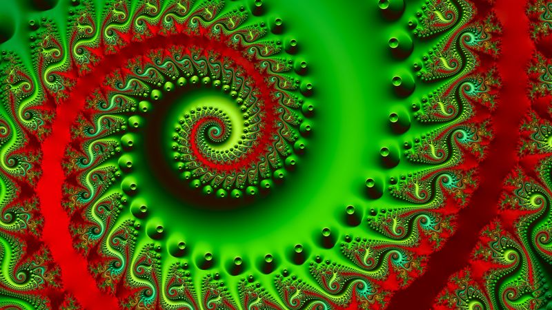 spiral, swirling, colorful, bright, fractal, 3d, 4k