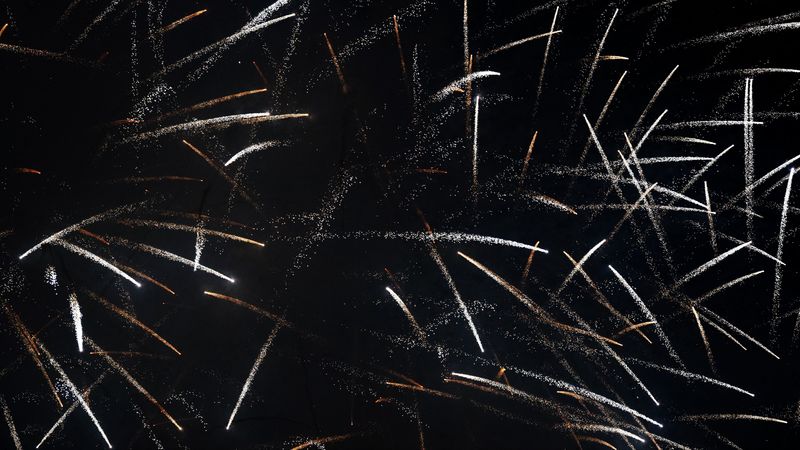 fireworks, salute, sparks, glow, sky, 4k