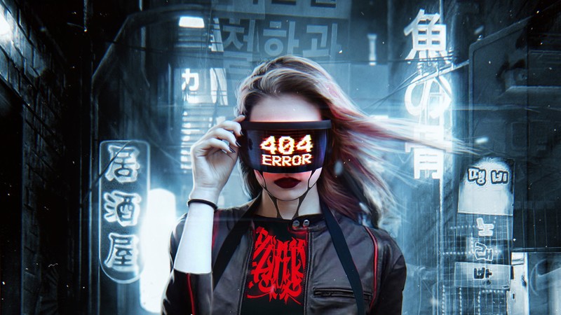 cyberpunk, artist, artwork, digital art, hd, error, artstation, girls