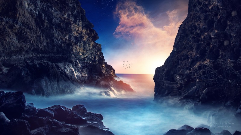 rocks, artist, artwork, digital art, hd, 4k, deviantart, dream