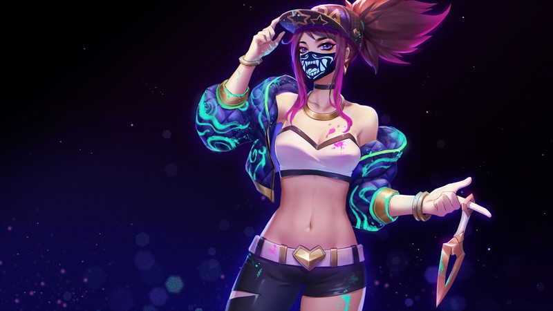 akali league of legends, league of legends, fantasy girls, artist, artwork, digital art, hd, 4k