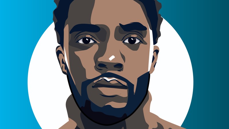 black panther, chadwick boseman, illustration, superheroes, artist, artwork, digital art, 4k, 5k, 8k