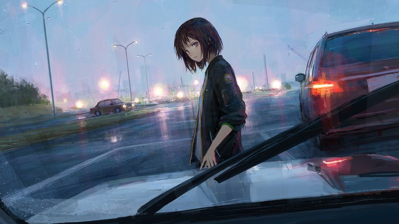 anime girl, anime, artist, artwork, digital art, hd, 4k