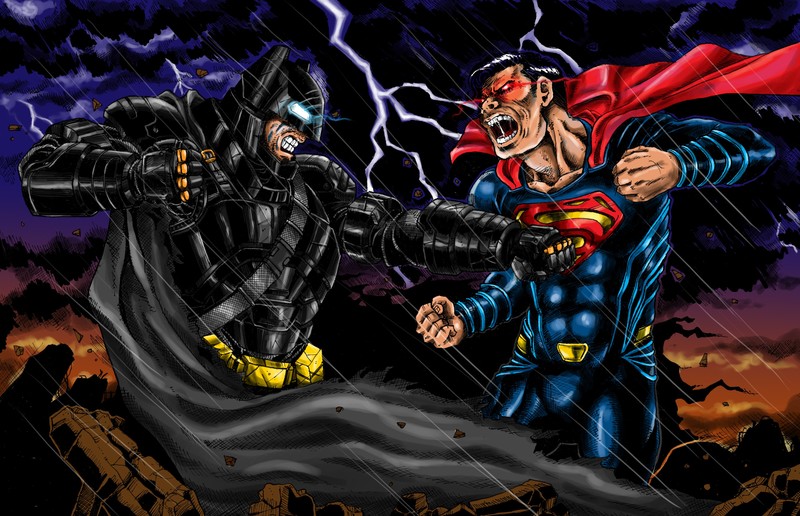 batman, superman, hd, 4k, superheroes, artwork, digital art, behance