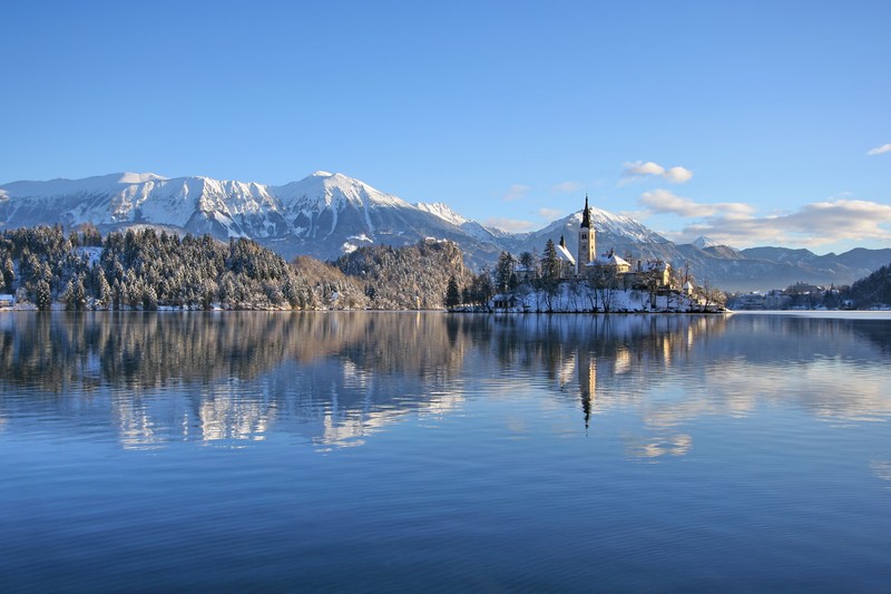 lake, snow, nature, hd, river, 4k