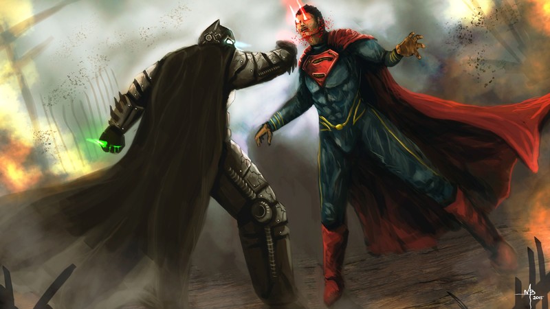 batman, superman, hd, 4k, artwork, digital art, superheroes