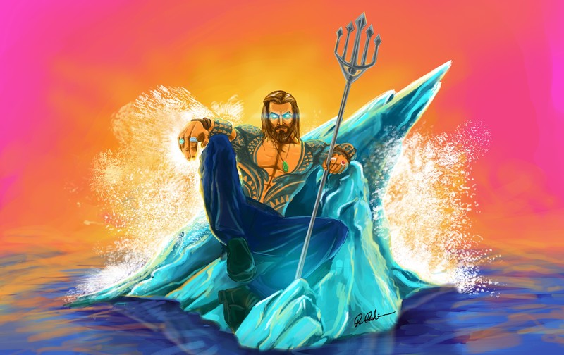aquaman, superheroes, artist, artwork, digital art, hd, 4k, behance