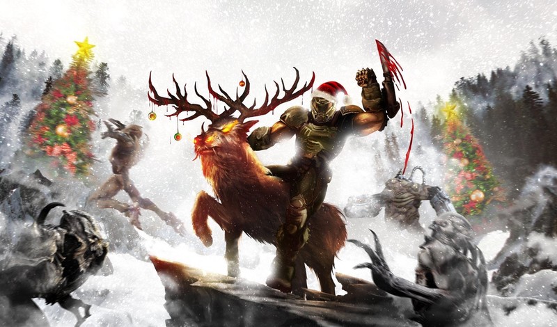 santa claus, soldier, artist, artwork, digital art, hd