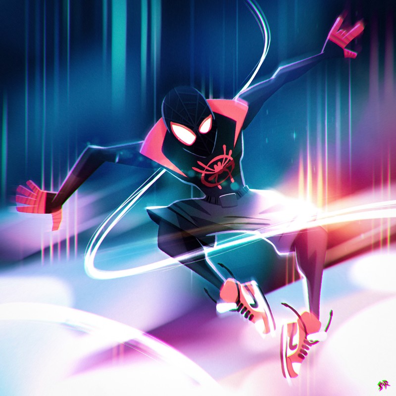 spiderman into the spider verse, spiderman, hd, 4K, superheroes, artwork, artist, digital art, behance
