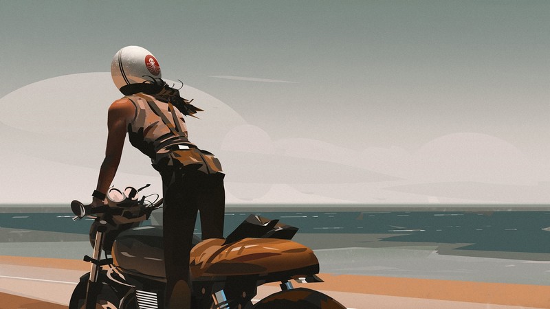 bikes, digital art, artist, artwork, hd, biker