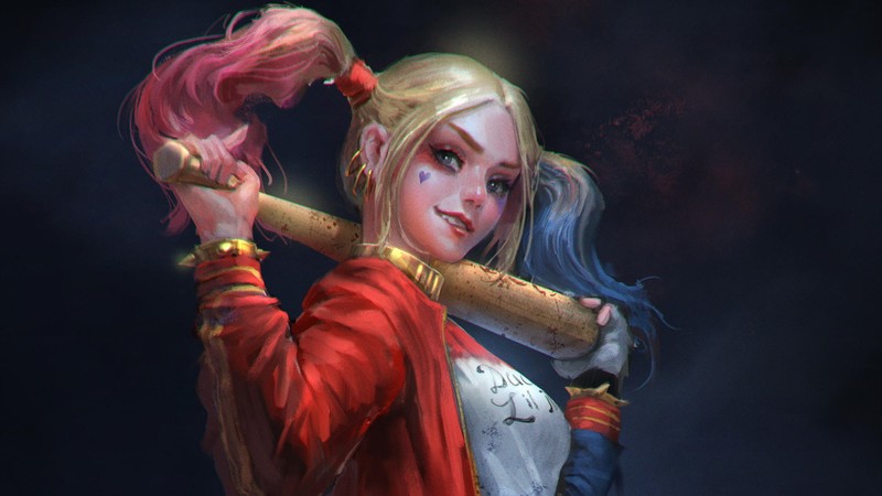 harley quinn, artwork, hd, superheroes, deviantart
