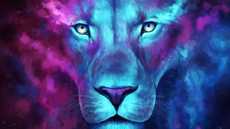 tiger, colorful, artist, artwork, digital art, hd