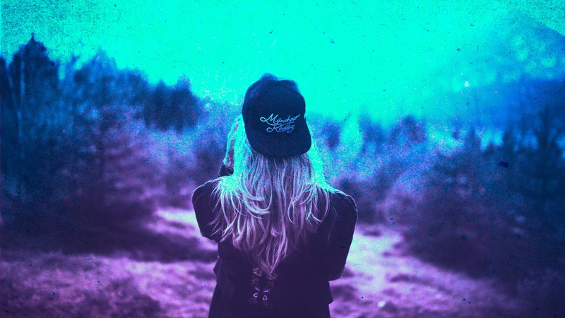 blonde, photography, colorful, cap, hat, hd, 4k