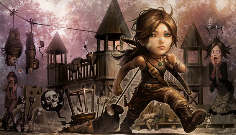tomb raider, lara croft, artwork, 4k, hd, artist, digital art, deviantart