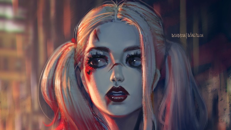 harley quinn, artwork, hd, superheroes, deviantart