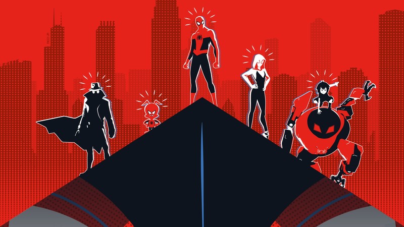 spiderman into the spider verse, spiderman, movies, hd, superheroes, artwork, artist, digital art, 4k