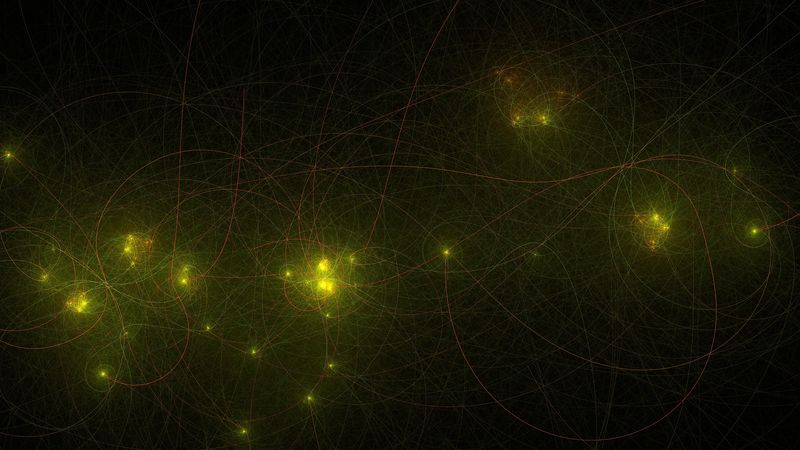 fractal, tangled, glare, glow, abstraction, 4k