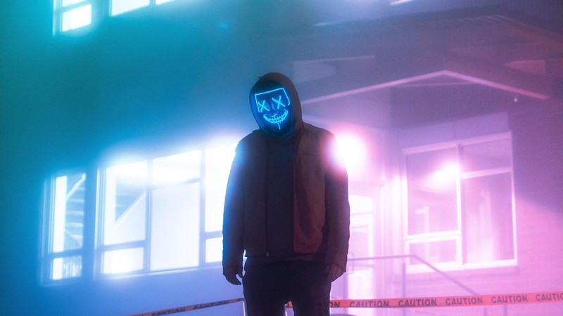 mask, neon, hd, photography, 4k