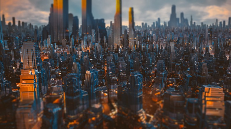 city, buildings, artist, artwork, digital art, hd, artstation, 4k