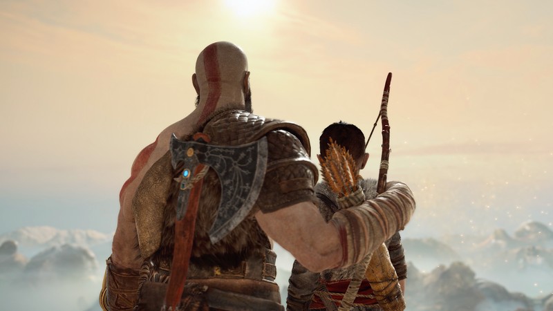 god of war 4, god of war, games, kratos, artist, artwork, digital art, hd, 4k, atreus