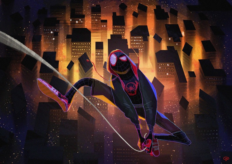 spiderman into the spider verse, spiderman, hd, 4k, superheroes, artwork, artist, digital art, behance