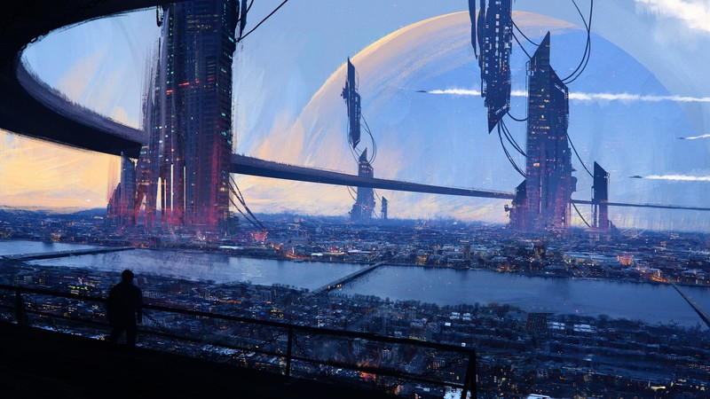 city, shape, artist, artwork, digital art, hd, artstation, 4k