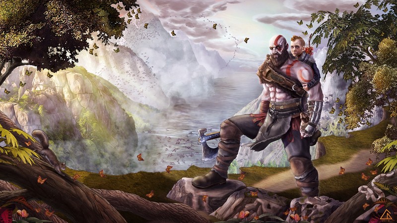 kratos, god of war, games, ps games, hd, atreus